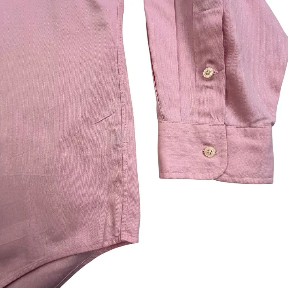 Polo Golf Ralph Lauren Shirt Mens XXL Pink Herringbone Marlowe Oxford Cotton - Picture 6 of 11